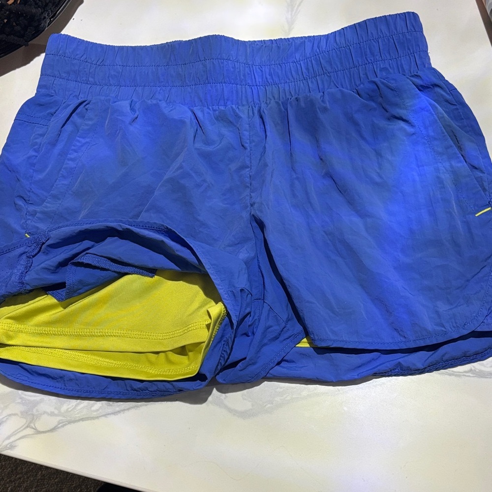 Spyder Blue and Yellow Athletic Shorts